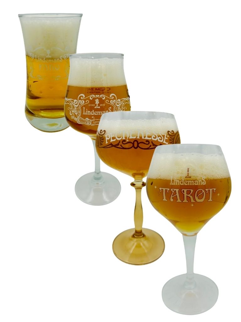 Lindemans, Faro, Pecheresse & Tarot set of 4