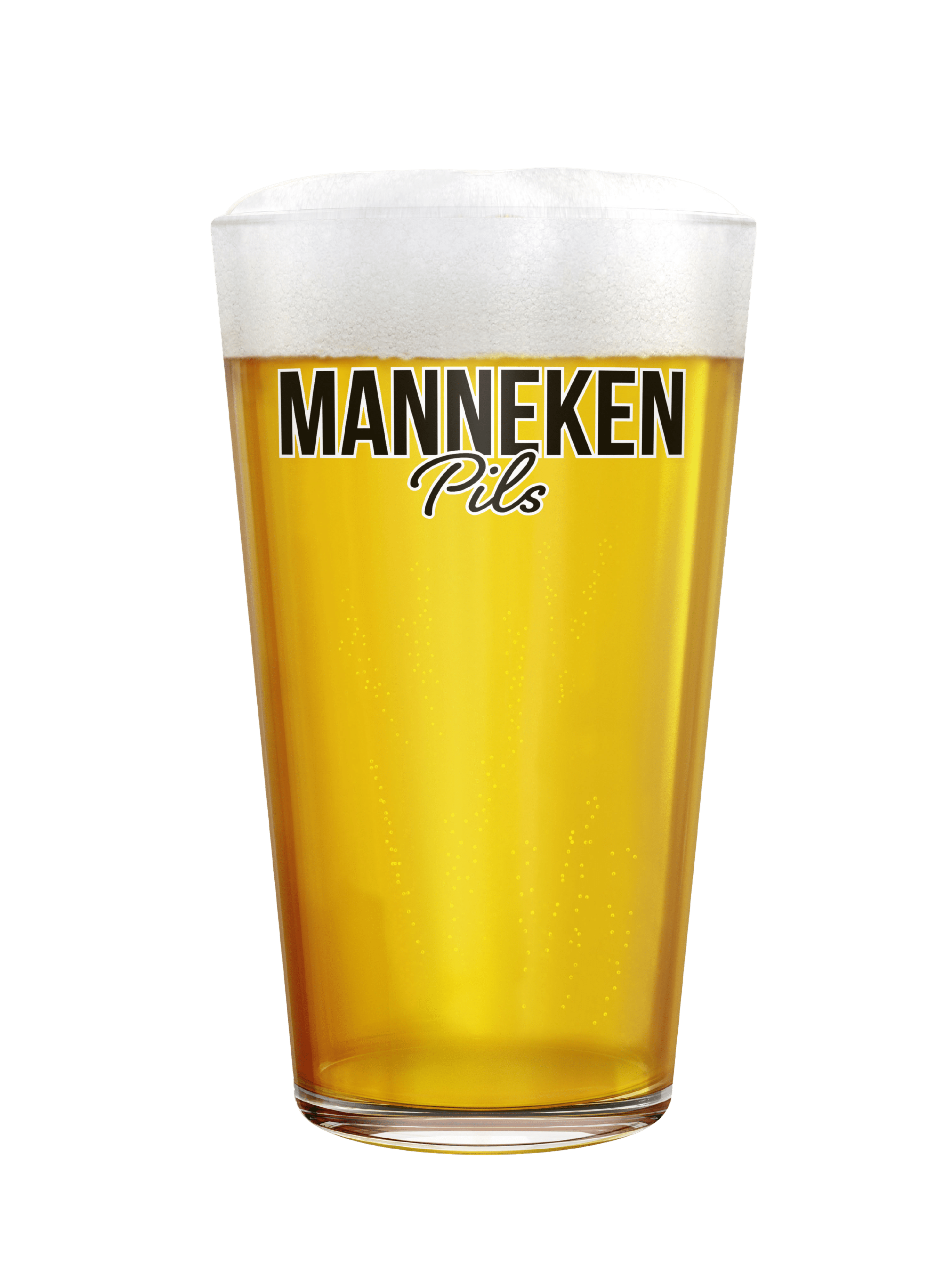 Manneken Pils 25cl, 33cl and 50cl - Beer Glass Enthusiast